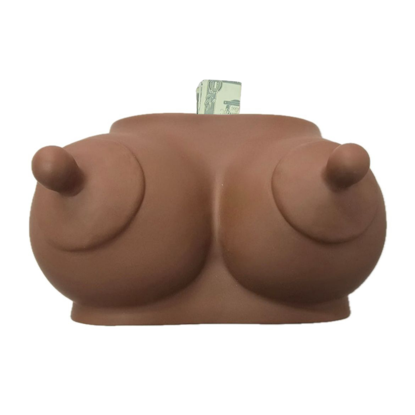 Kinky Pleasure – DS076 – Boob Bank – Novelty Money Box – Dark Skin Tone
