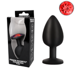 Power Escorts - BR135 - Diamond King - Silicone Butt Plug - Black - 7 Colours - 3 Sizes