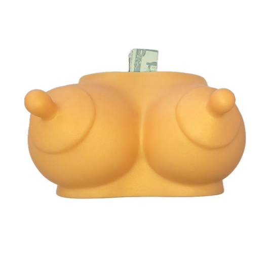 Kinky Pleasure – DS077 – Boob Bank – Fun Money Box – Light Tan Edition