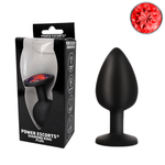 Power Escorts - BR135 - Diamond King - Silicone Butt Plug - Black - 7 Colours - 3 Sizes
