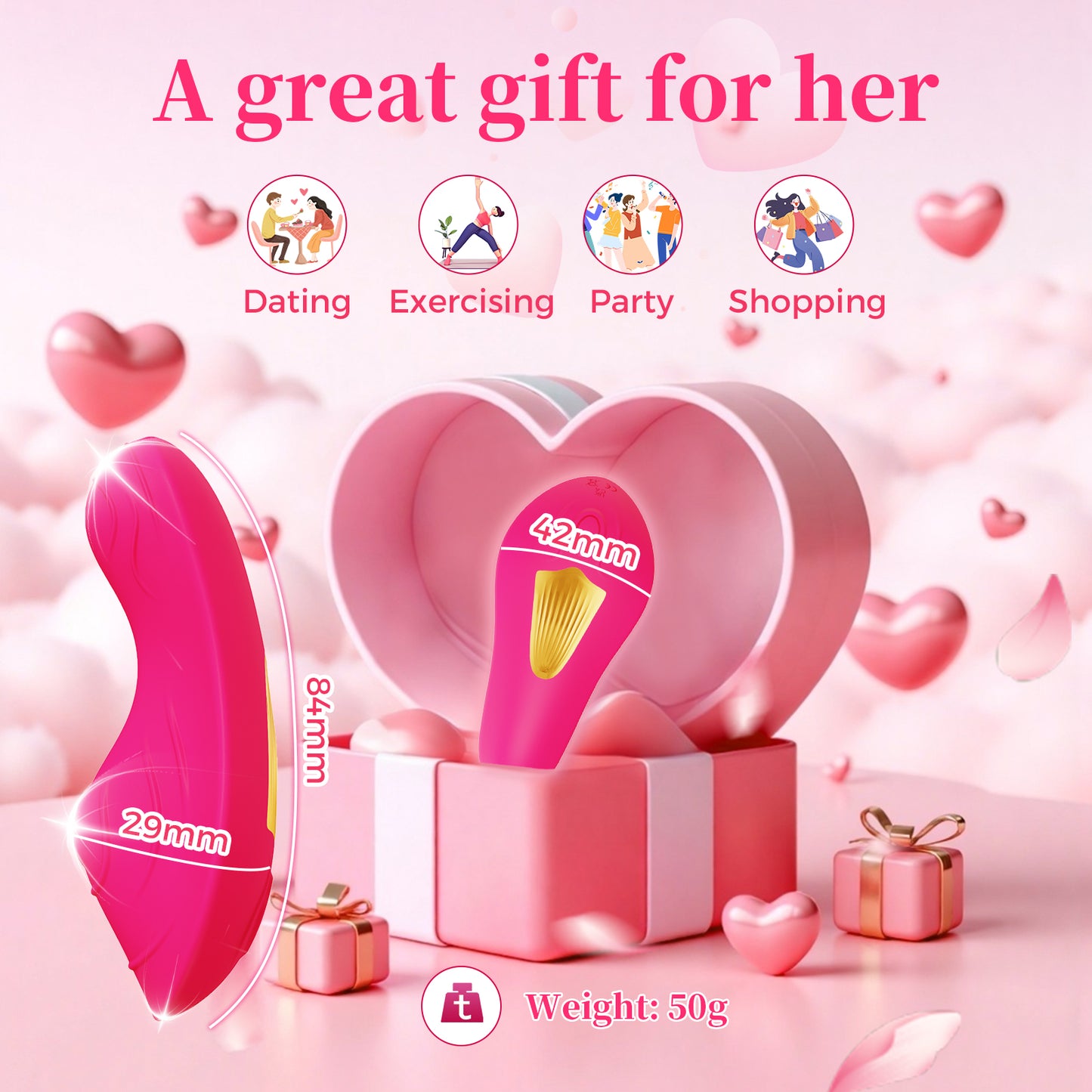 Power Escorts Vivi – BR333 Pink - App-Controlled Panty Vibrator