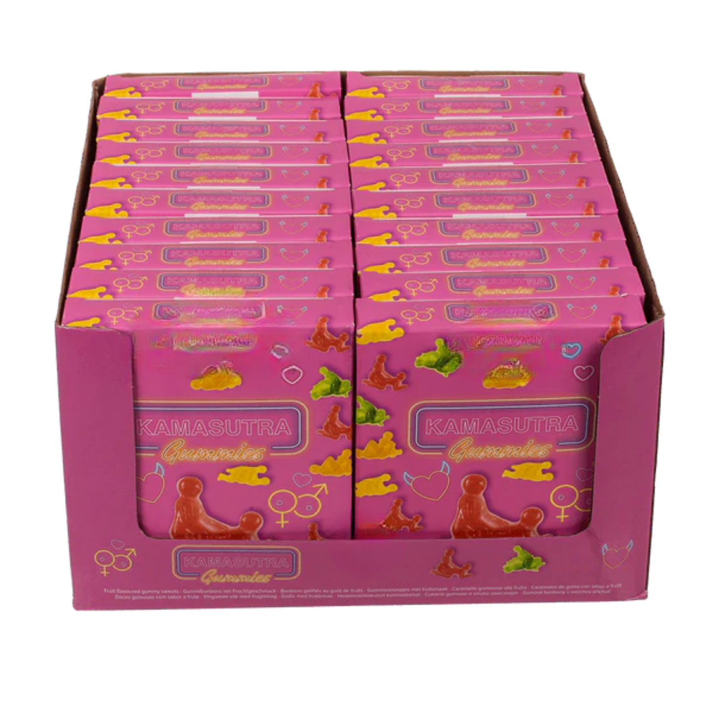Kinky Pleasure - OB043 - Kamasutra Gummies – Assorted Fruit Flavours Display Box