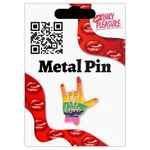 Kinky Pleasure - KPB026 - Badge / Pin - Hand Sing Love - Gold