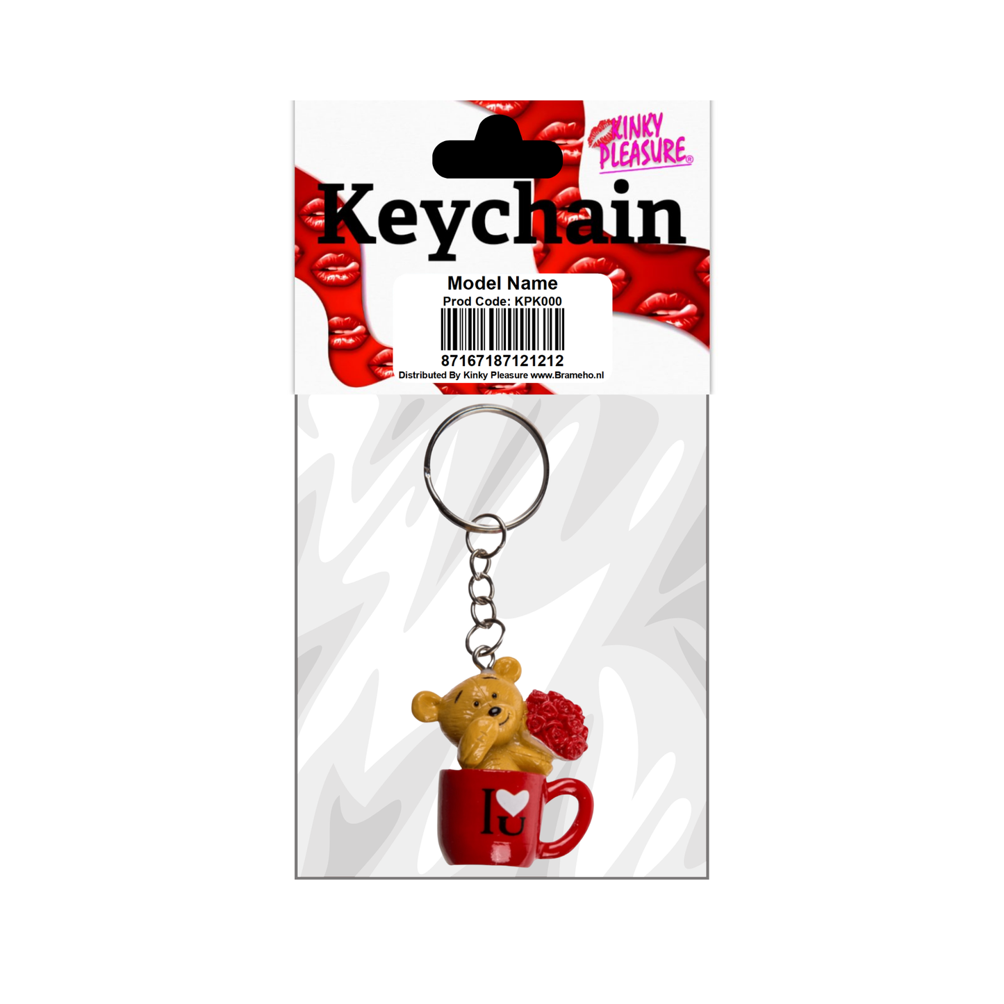 Kinky Pleasure - KPK050 - Keychain - Bear I Love You Flowers