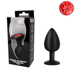 Power Escorts - BR135 - Diamond King - Silicone Butt Plug - Black - 7 Colours - 3 Sizes