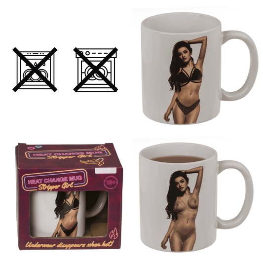 Kinky Pleasure - OB158 - Heat Change Mug – Stripper Girl – 350ml - Model 01