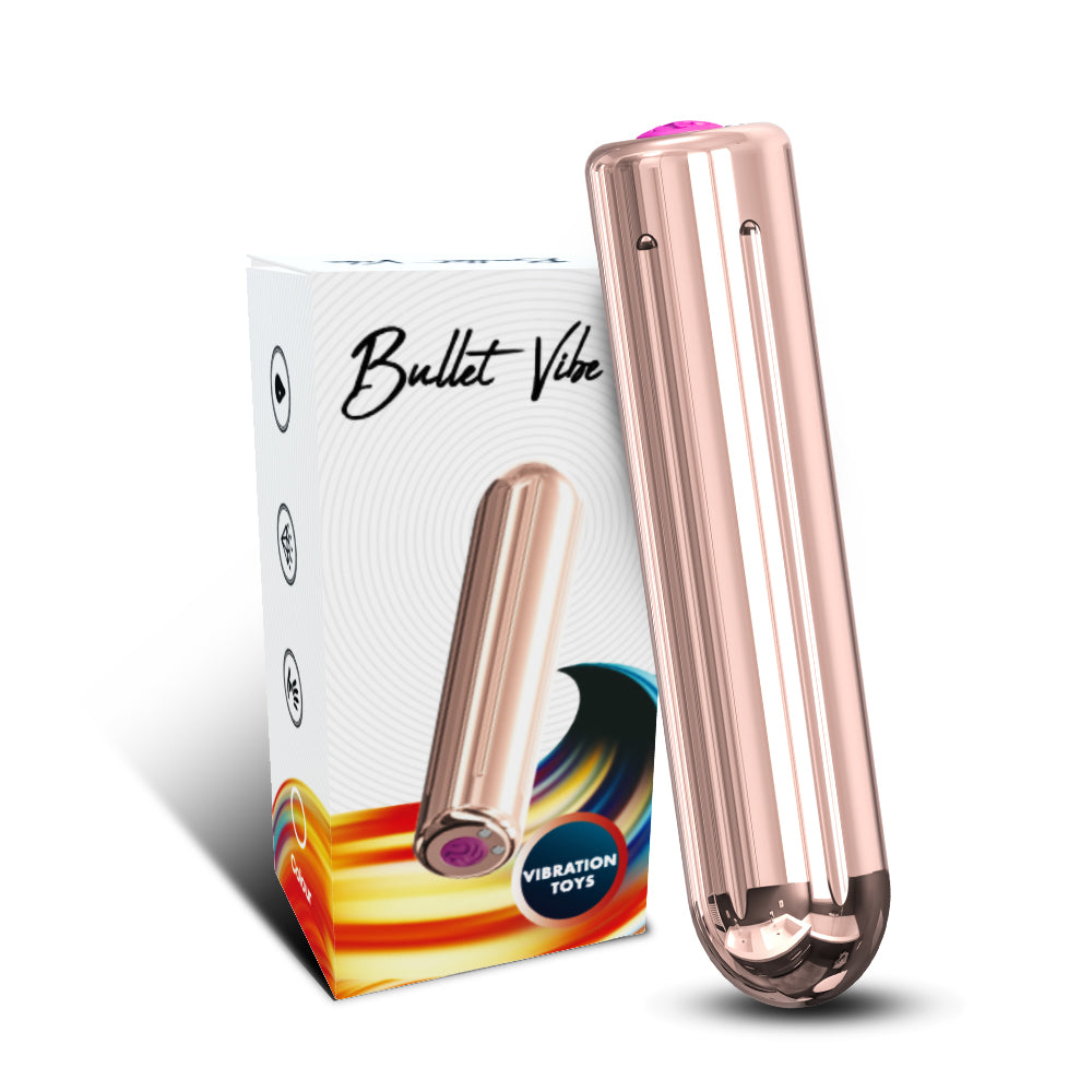 Bossoftoys - 52-00004  - Powerful Rose Gold Rock Bullet - USB rechargeable - 9 vibration modes