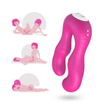 Boysoftoys - 52-00011 - Lesbian couple vibrator - Seraph pink - 100% waterproof - 9 vibration modes - USB rechargeable