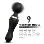 Bossoftoys - 52-00023 - Freeza black - Silicone Massager Black USB - 9 Vibration mode - Mini wand
