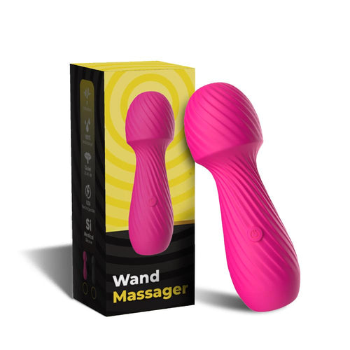 Boysoftoys - 52-00025-1 - Dazzle pink - Silicone Massager Pink USB - 9 Vibration mode - Mini wand