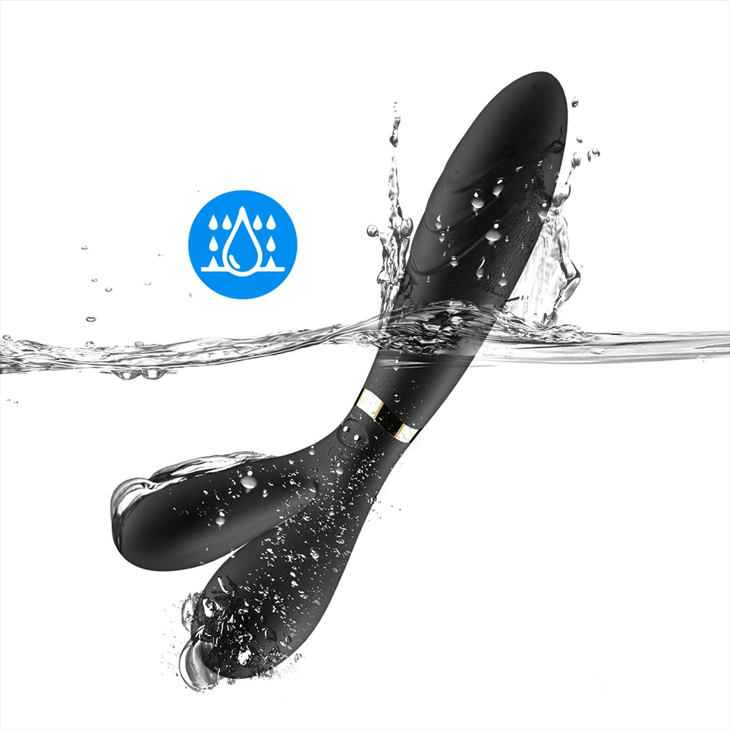 Bossoftoys - Y-Wand Black - dual head vibrator - Fun for two - G-spot - 52-00026 - USB rechargeable - 9 vibration modes