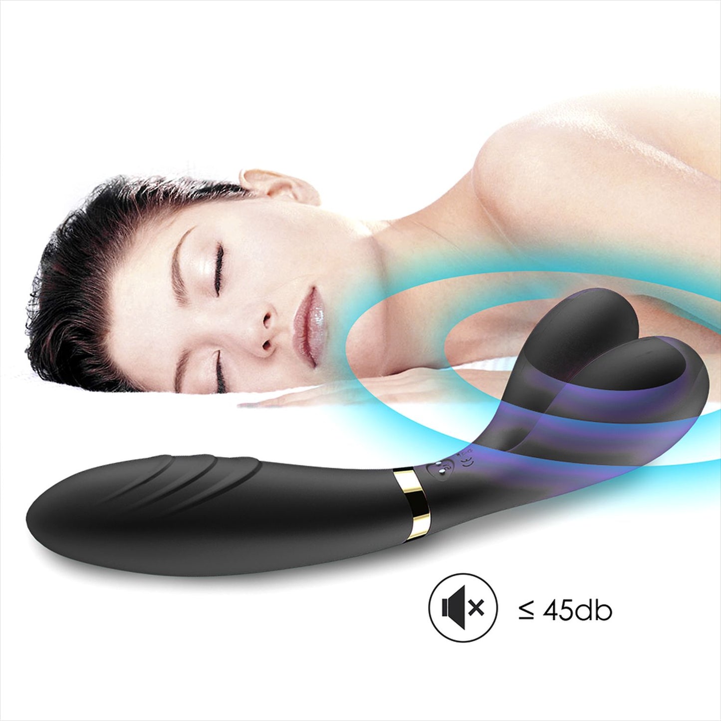 Bossoftoys - Y-Wand Black - dual head vibrator - Fun for two - G-spot - 52-00026 - USB rechargeable - 9 vibration modes