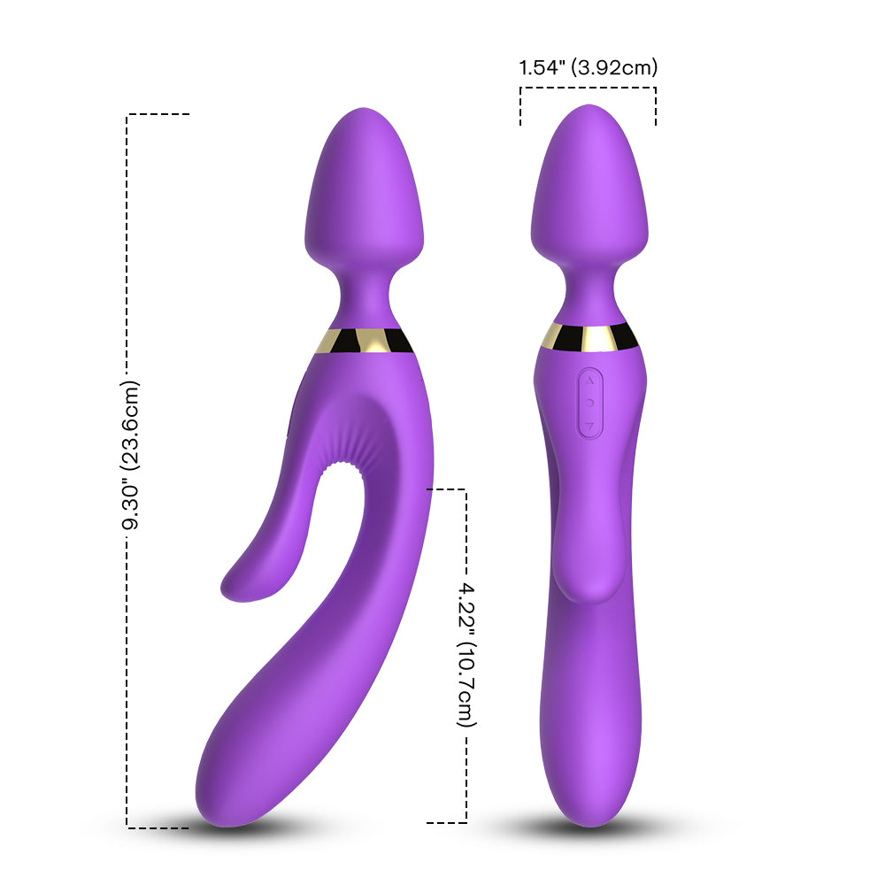 Bossoftoys - 52-00027-1 -  Magic Wand Purple Silicone Massager USB - 9 Vibration mode