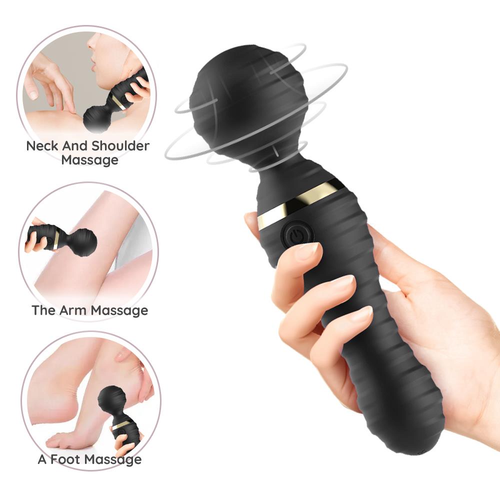 Bossoftoys - 52-00028 - Freedom black - Silicone Massager Black - USB - 9 Vibration mode - Mini wand
