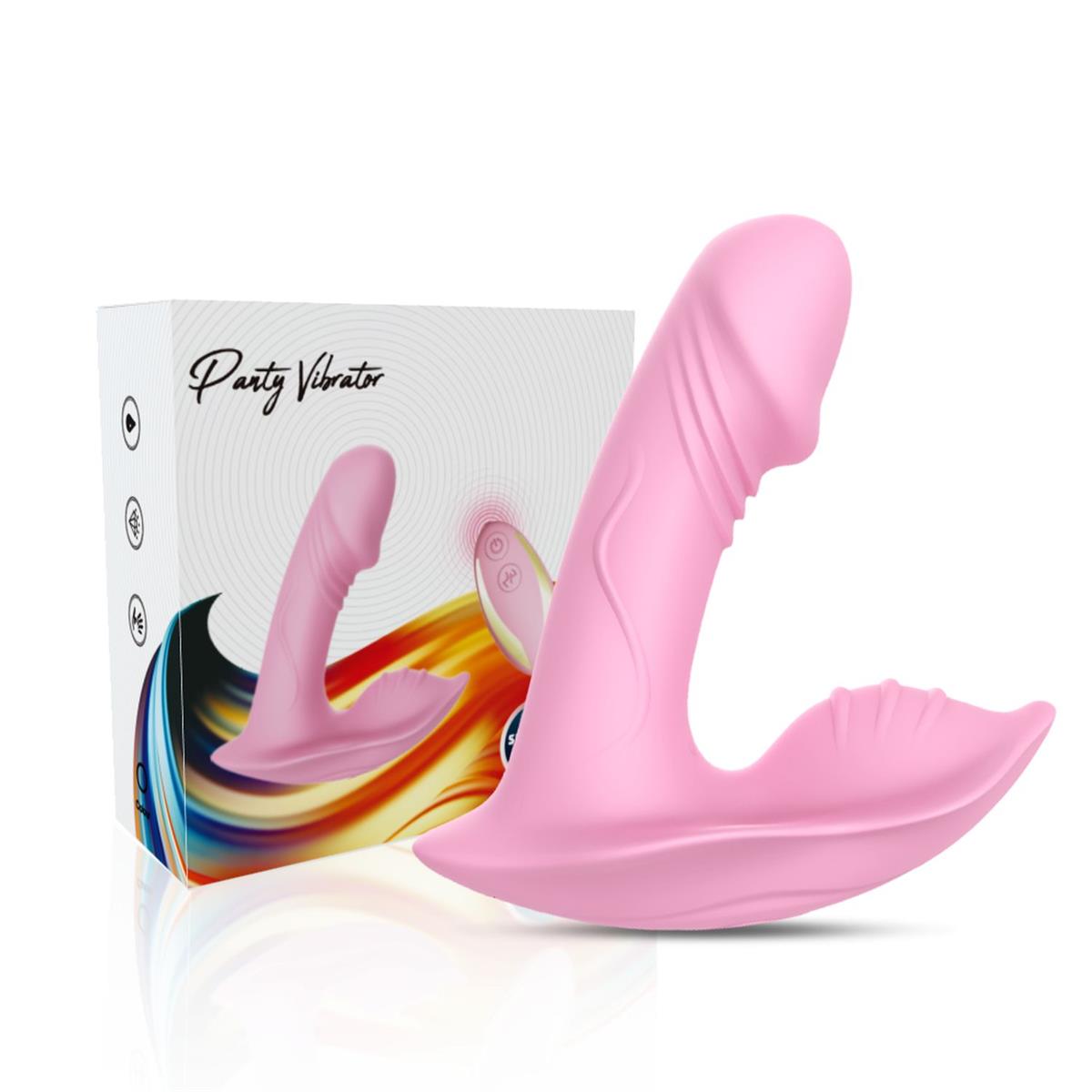 Bossoftoys - 52-00032 - Remote control  Panty vibrator - Clit stimulation function - 10 Function - Rechargeable  - Luxury Giftbox - Pink