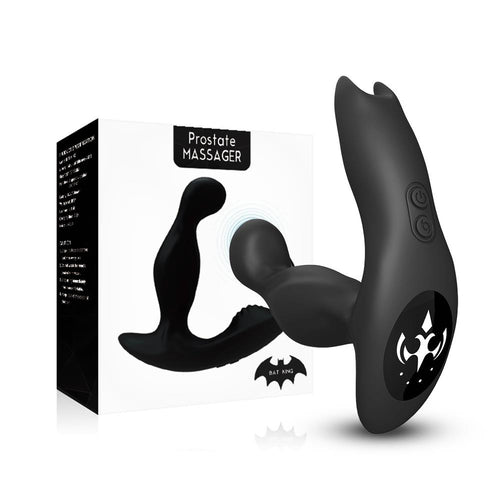 Boysoftoys - Bat king black - 52-00041 - Silicone Massager - Remote control - Prostate Massager - 7 vibration modes - 4 rotation functions - Black