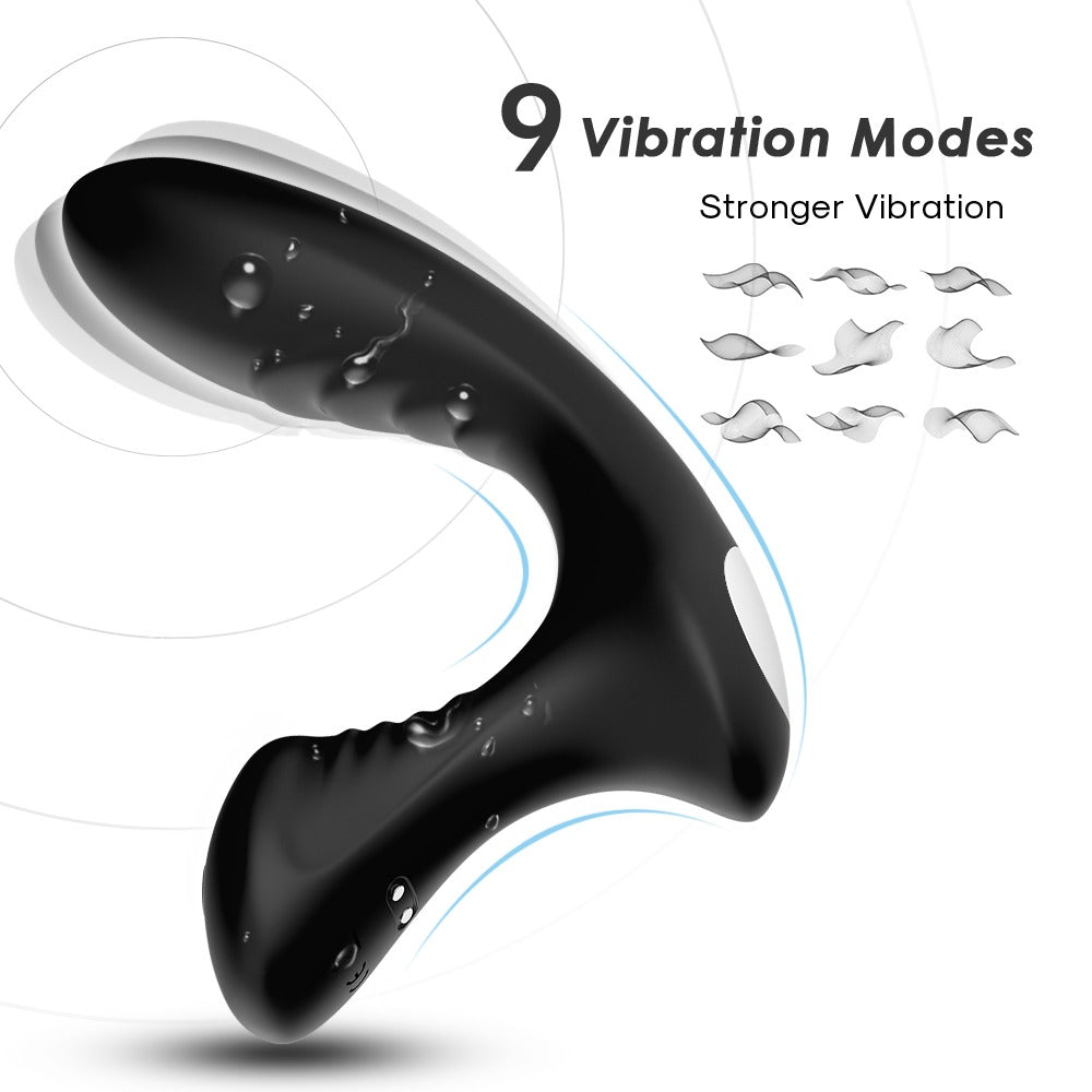 Bossoftoys - Storm black - 52-00043 - Silicone Massager - Prostate Massager - 9 vibration modes - Black