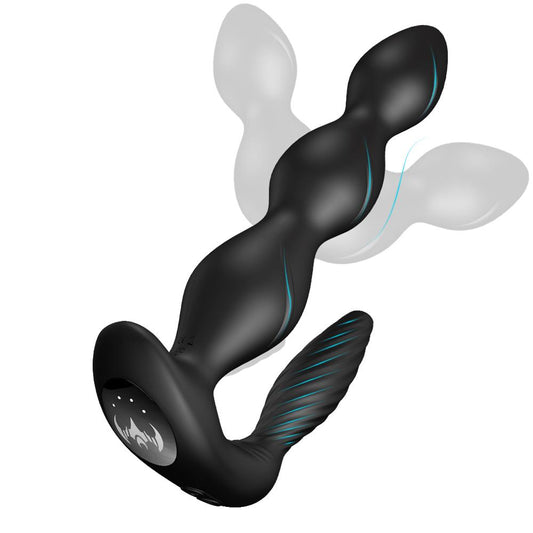 Bossoftoys - Maxfun black - 52-00045 - Silicone Massager - Remote control - Prostate Massager - 7 vibration modes - 4 rotation functions - Black