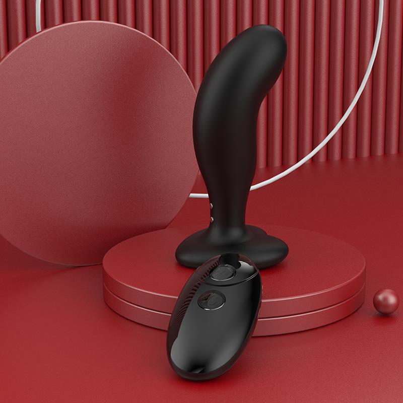 Bossoftoys Driller black Prostate Massager - Silicone - Remote control - 7 vibration modes - 52-00046