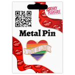 Kinky Pleasure - KPB022 - Badge / Pin - Heart Love Is Love - Gold