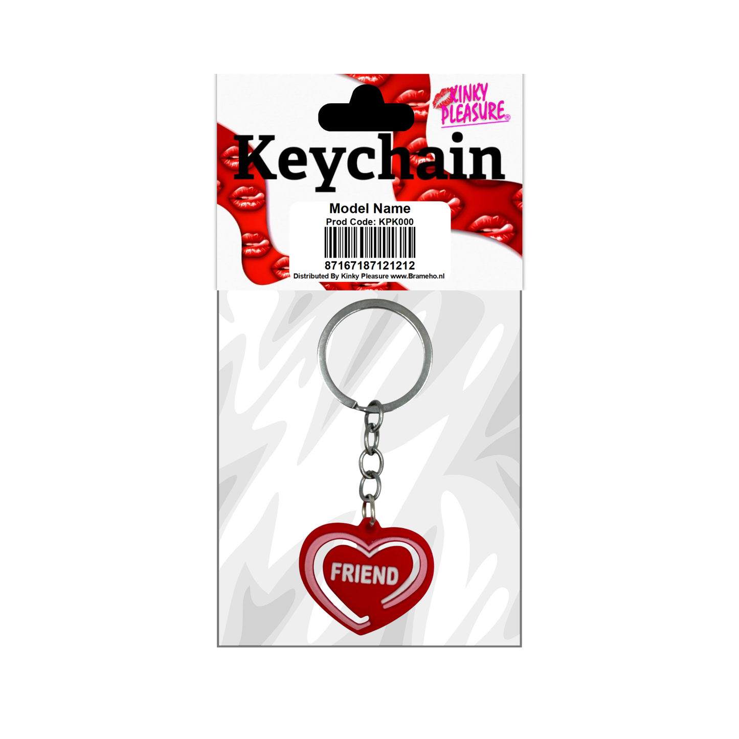 Kinky Pleasure - KPK054 - Keychain - Heart Love - Red - Model 03