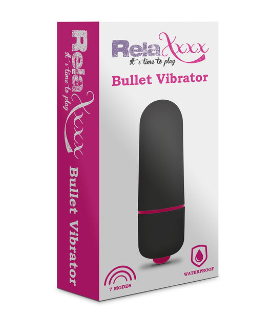 MVW Relaxxx Mini Silicone Bullet Massager - 7 Function Black