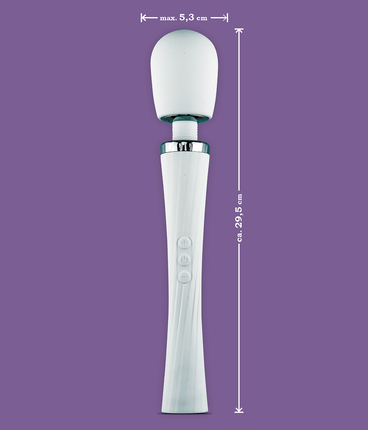 MVW Relaxxx Wireless Power Wand Massager - 12-Speed - White