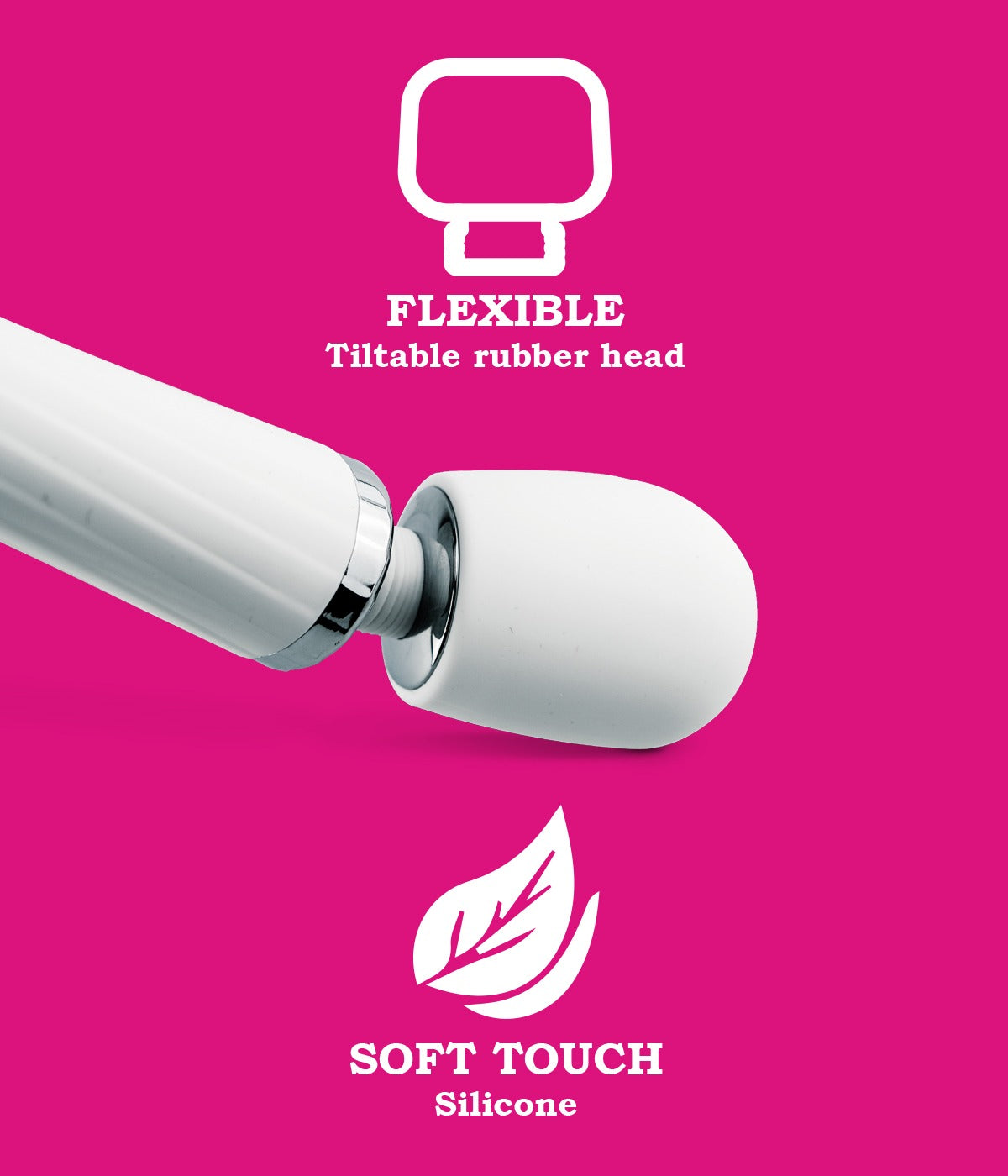 MVW Relaxxx Wireless Power Wand Massager - 12-Speed - White