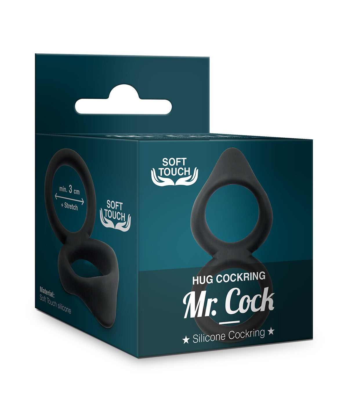 MVW Mr. Cock Hug Silicone Dual Cockring - Black