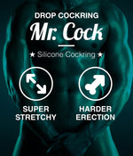 MVW Mr. Cock Drop Silicone Dual Cockring - Black