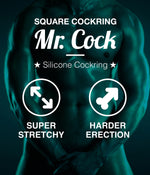 MVW Mr. Cock Square Silicone Cockring - Black