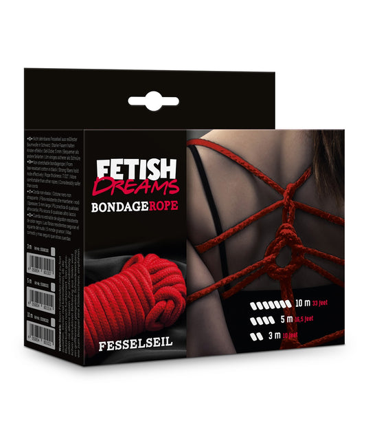 MVW Fetish Dreams Bondage Rope - 10 Meter - Red