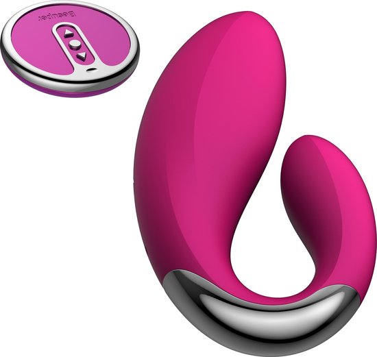 Besuper - Couple Vibrator With Remote Control - Pink Silicone - Usb Rechargeable