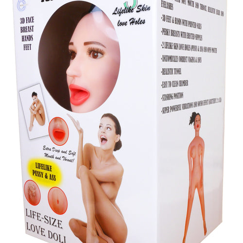 Boysoftoys Angelina Blow Up Doll Real Face - Extra pump - Extra vibrating part - 59-00001