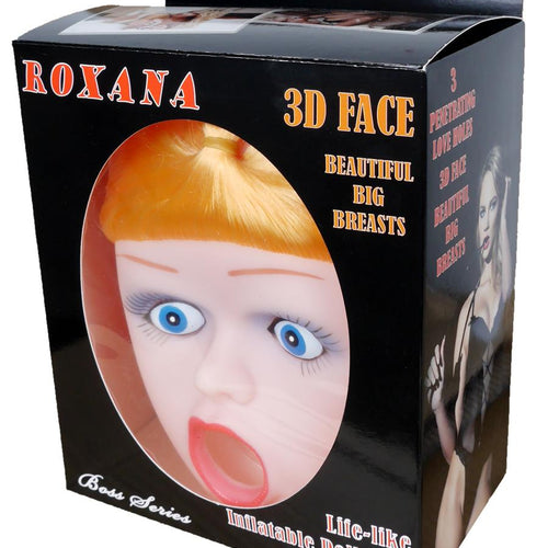 Boysoftoys Roxana Blow Up Doll Real 3D Face and Hair - Vibrating part - 3 Holes - 59-00016