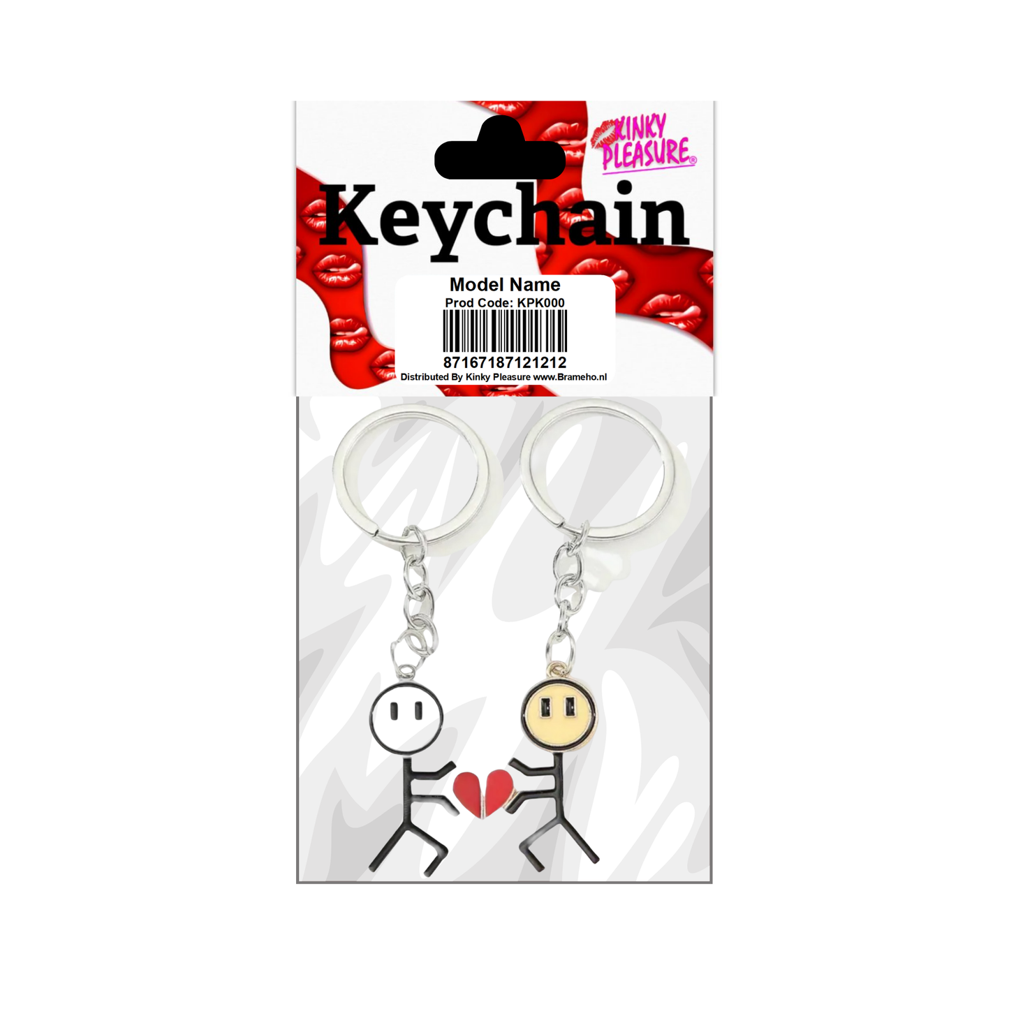 Kinky Pleasure - KPK059 - Keychain - Couple Making Heart - 1 Pair