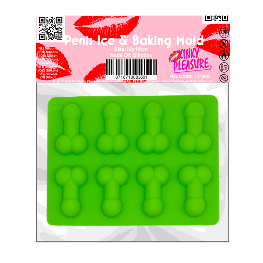 Kinky Pleasure - KP009 - Penis Baking/Ice Mold – Green – Silicone – 18x14 cm