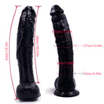 Power Escorts - BR231 Black - Monster John 12,2'' Mega Realistic Dildo 31 CM