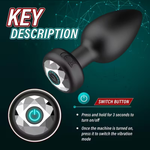 Power Escorts - T266 - Vibrating Plug – Rechargeable Silicone Black