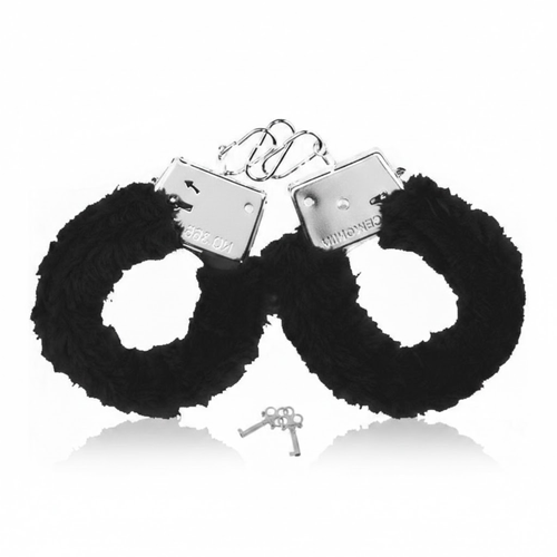 Power Escorts - BR206 - FurryCuffs - Hands – Black, 28 cm
