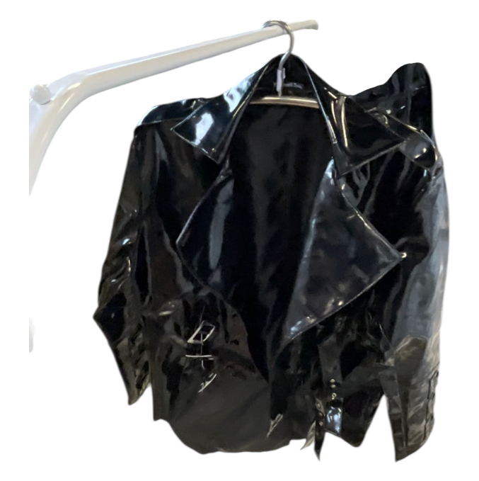 FashionWorld Kinky Glossy Black Jacket – Size XL