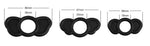 Power Escorts - 60-00026 - Elephant Ears Cockring 3 - Pack - Black - 3 different sizes - dia inner 26 mm / 23 mm / 18 mm - Colour box