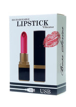Boysoftoys Lipstick Vibrator - Rechargeable - Black housing - 60-00201 - Colour box