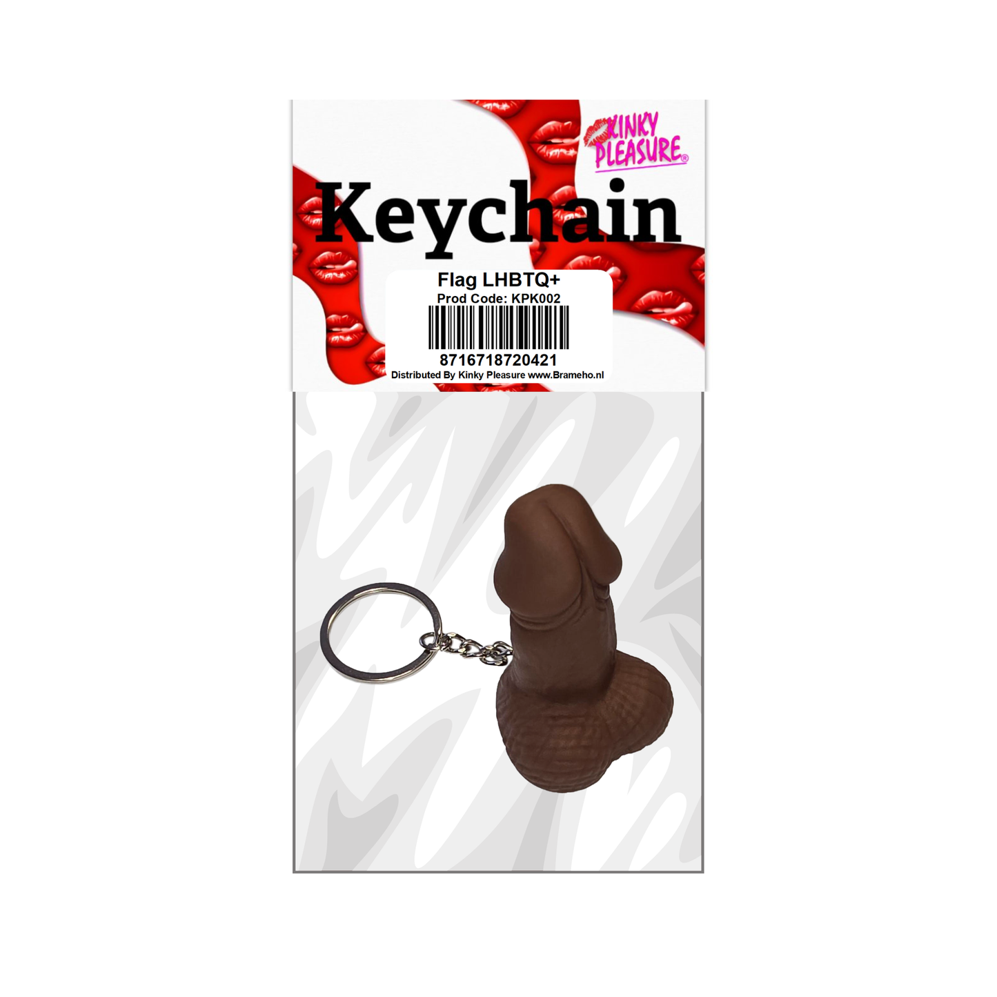 Kinky Pleasure - DS046 - Penis Keychain – Dark Brown Edition