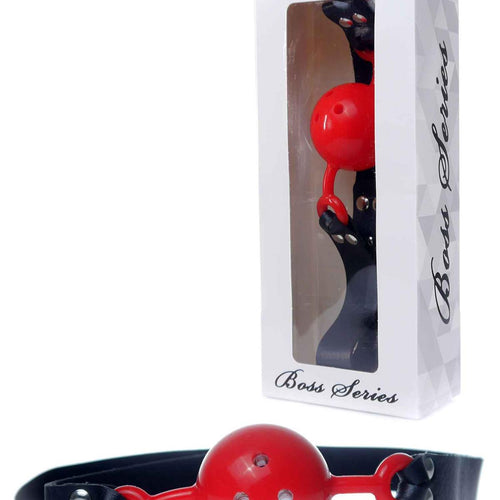 Boysoftoys - 61-00032 - Ball Gag - adjustable - breathable - attractive colour window box - red