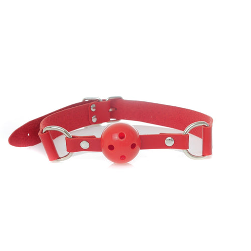 Boysoftoys - 61-00034 - Ball Gag - adjustable - breathable - attractive colour window box - Red