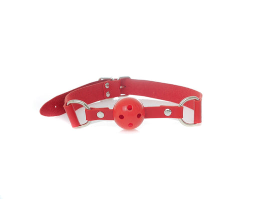 Boysoftoys - 61-00034 - Ball Gag - adjustable - breathable - attractive colour window box - Red