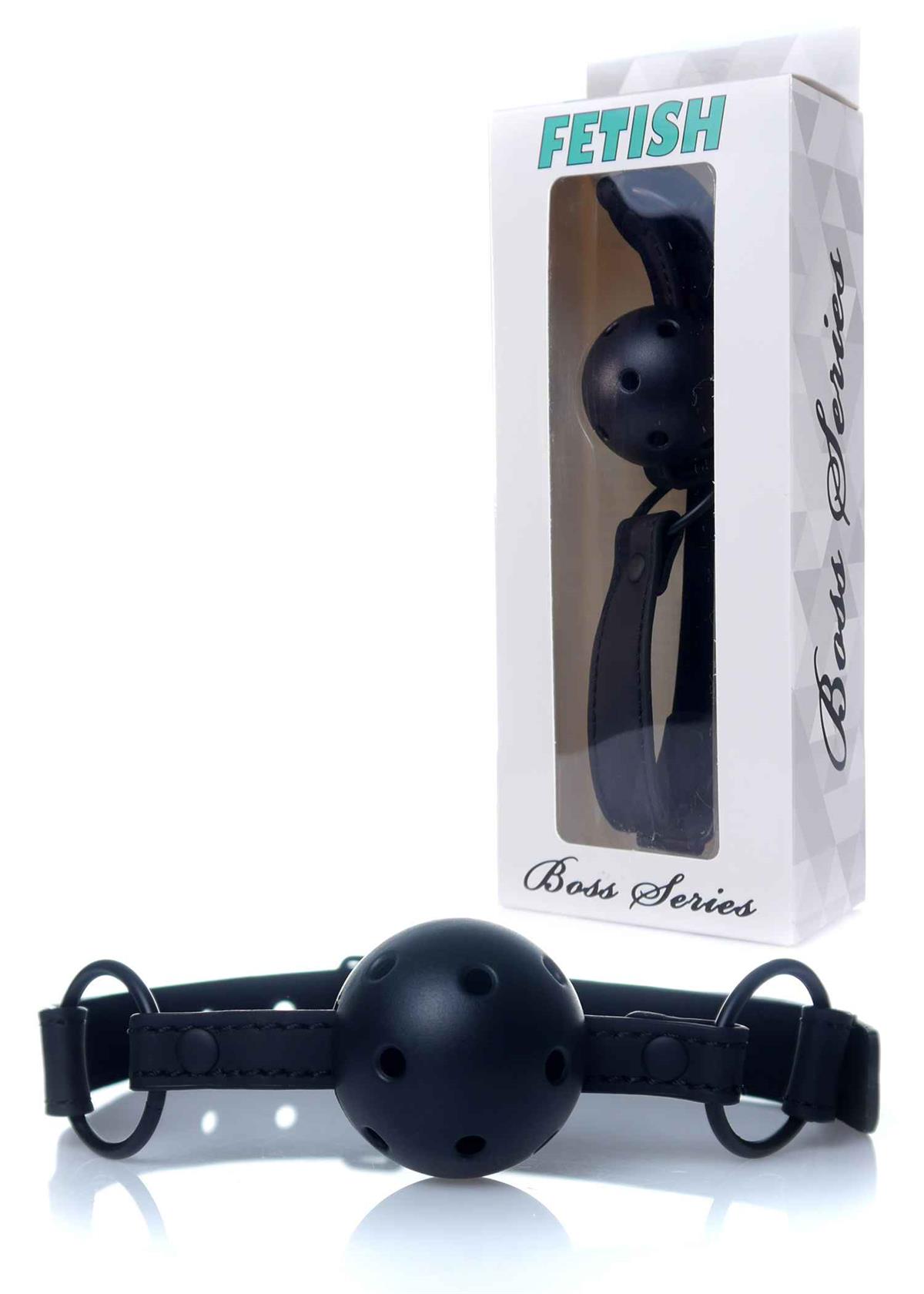Bossoftoys - 61-00035 - Ball Gag - adjustable - breathable - attractive colour window box - black