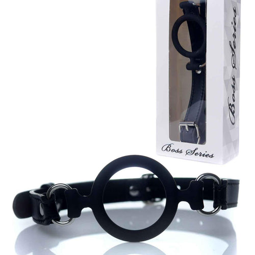 Boysoftoys - 61-00036 - Ball Gag - adjustable - breathable - silicone - attractive colour window box - black