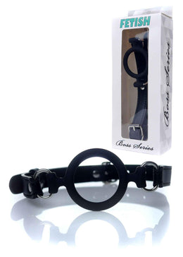 Boysoftoys - 61-00036 - Ring Gag - adjustable - breathable - silicone - attractive colour window box - black